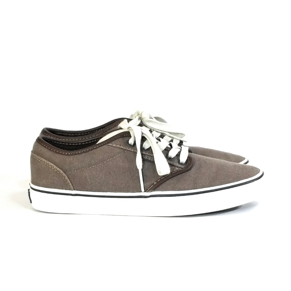 Vans Atwood Washed Brown Canvas Low Top Skater Shoes Sneakers Mens Size 7.5 - Picture 2 of 10